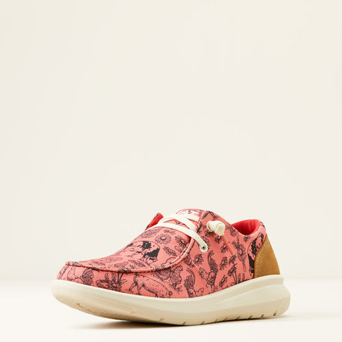 Pard's Western Shop Women's Ariat Coral Livestock Print Hilo Shoes