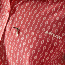 Ariat Blush/White Geo Stripe Print VentTek Button-Down Stretch Blouse for Women
