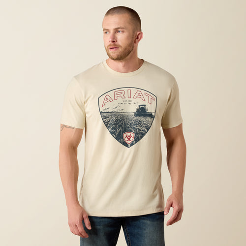 Pard's Western Shop Ariat Men's Land of the Free Farm Shield T-Shirt
