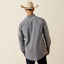 Ariat Men's Pro Series Theron Classic Fit Grey Stripe Western Snap Shirt