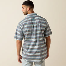 Ariat Men's Paul Blue Serape Stripe Classic Fit Short Sleeve Button-Down Shirt