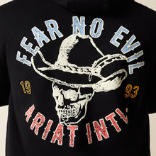 Ariat Men's "Fear No Evil" Stitched Skull Graphics Black Hoodie