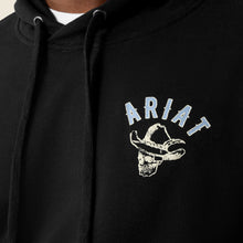 Ariat Men's "Fear No Evil" Stitched Skull Graphics Black Hoodie