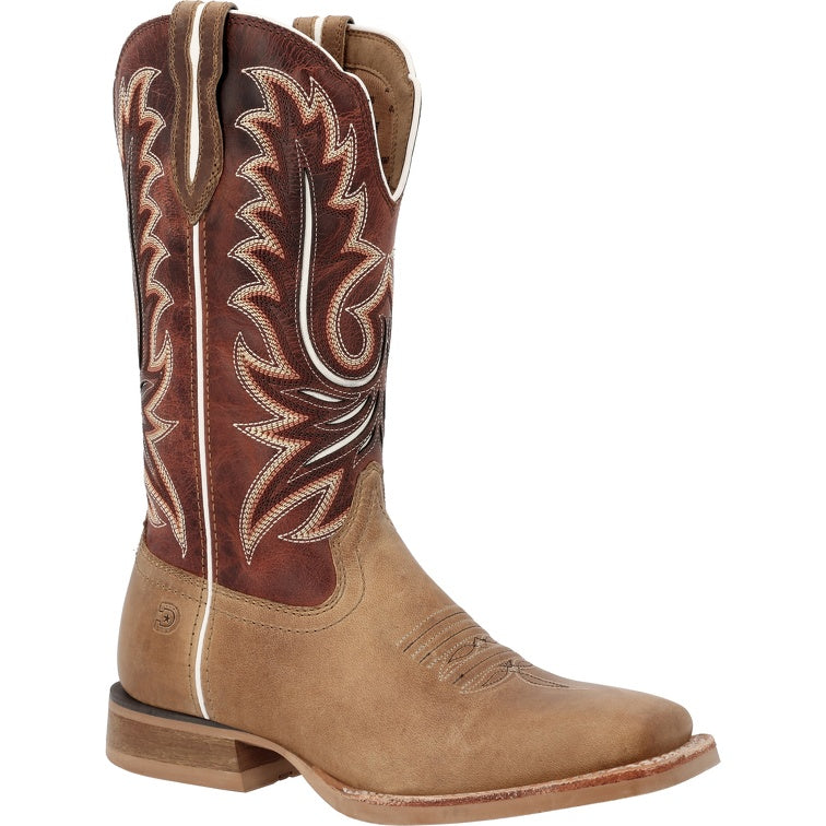 Pard's Western Shop Durango Women's Almond Lady Rebel Pro Broad Square Toe Western Boots with Cayenne Red Tops