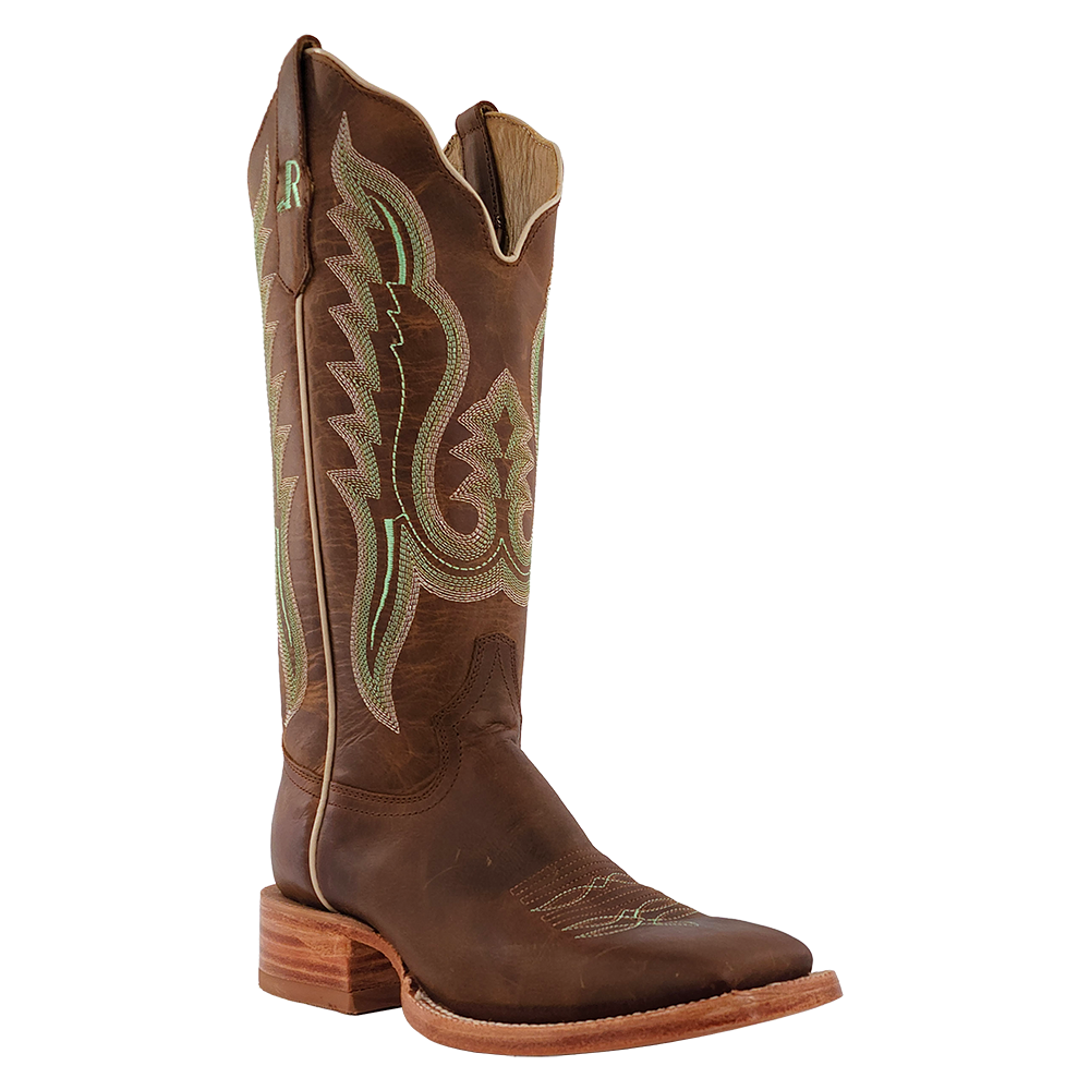 Pard's Western Shop R. Watson Women's Arizona Tan Broad Square Toe Boots