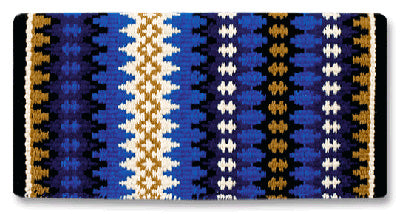 Mayatex Blue/Gold Nova Woven Wool Competition Show Saddle Blanket