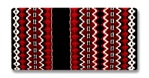 Pard's Western Shop Mayatex Competition Series Black/Red Branding Iron Woven Wool Saddle Blanket