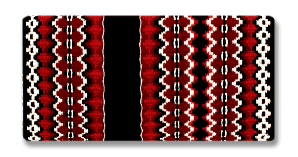 Pard's Western Shop Mayatex Competition Series Black/Red Branding Iron Woven Wool Saddle Blanket