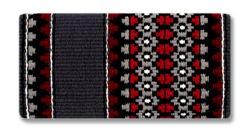 Pard's Western Shop Mayatex Competition Series Grey/Red Moonlite Woven Wool Saddle Blanket