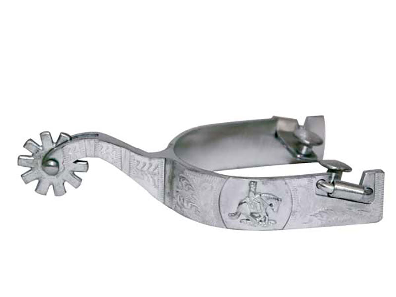 Metalab Stainless Steel Engraved Reiner Spurs – Pard's Western Shop - Main Image