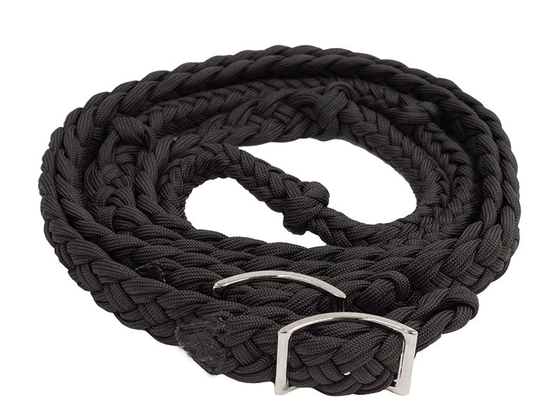 Equi-Sky Nylon Braided Barrel Reins - Thumbnail 3