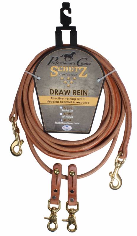 Rounded Harness Leather Draw Reins