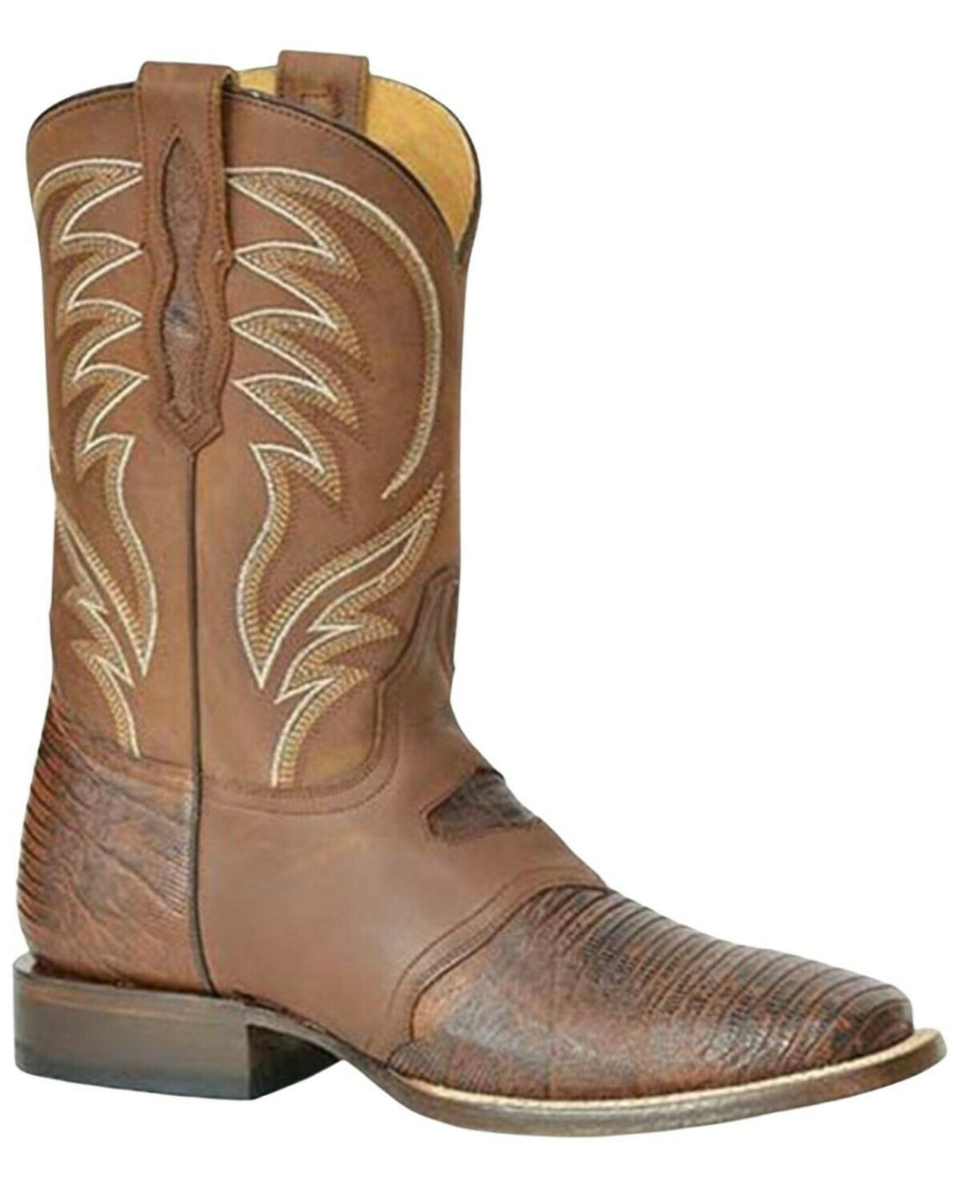 Pard's Western Shop Roper Footwear Brown Lizard Boots for Men