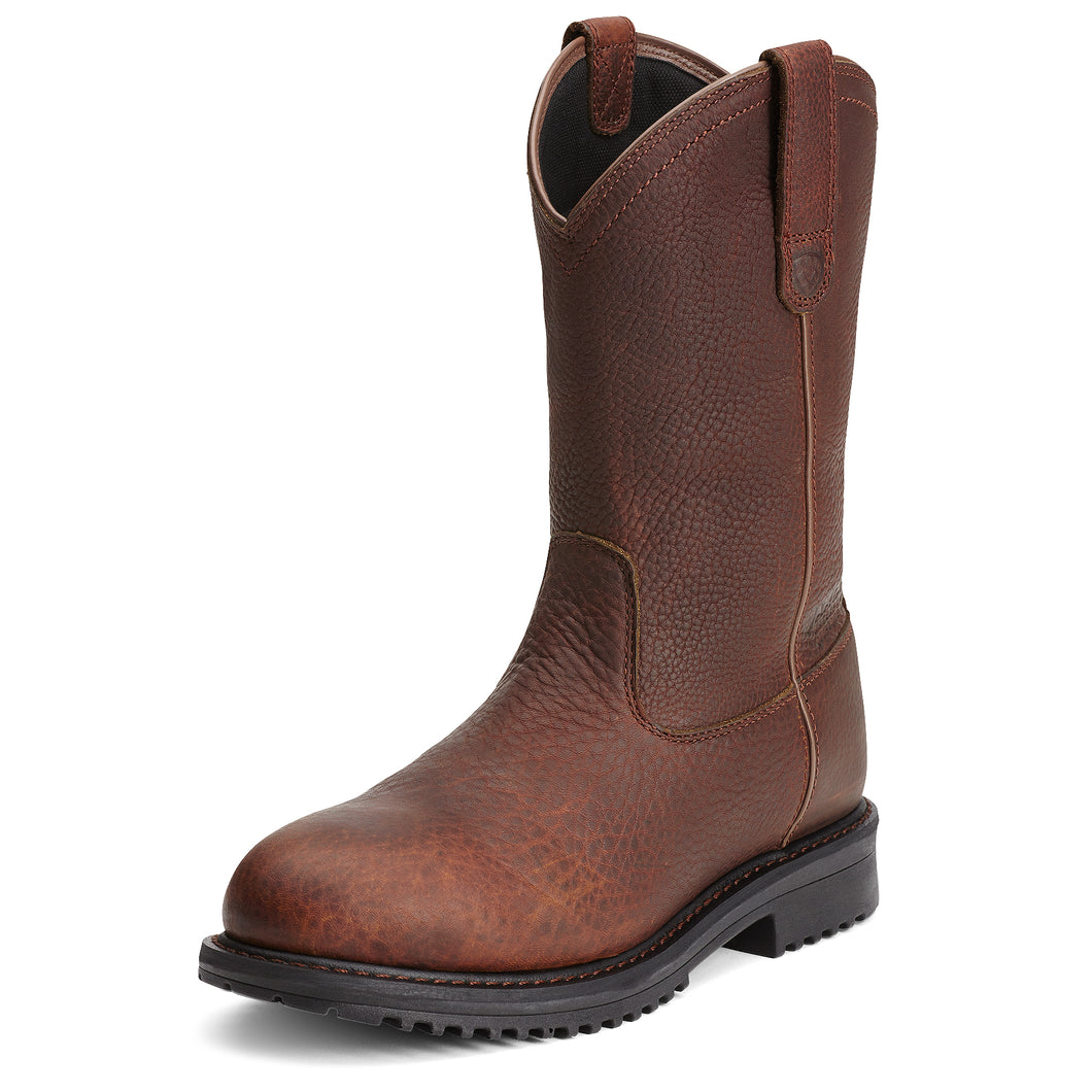 Ariat Oiled Brown RigTek Waterproof Composite Toe Work Boots for Men
