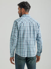Wrangler Men's Teal Plaid Fashion Snap Western Shirt