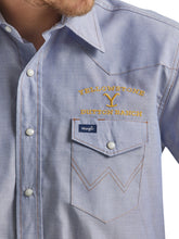 Wrangler x Yellowstone Men's Chambray Western Short Sleeve Snap Shirt