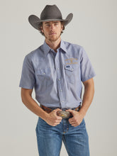 Pard's Western Shop Wrangler x Yellowstone Men's Chambray Western Short Sleeve Snap Shirt