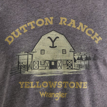 Wrangler x Yellowstone Charcoal Heather Dutton Ranch Barn Tee for Men