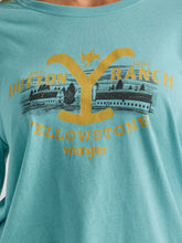 Wrangler x Yellowstone Teal Dutton Ranch Yellowstone Brand Long Sleeve Tee for Women