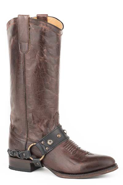 Pard's Western Shop Roper Footwear Waxy Brown Selah Tall Harness Boots for Women