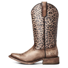 Women's Ariat Distressed Brown Circuit Savanna Boots with Leopard Print Tops
