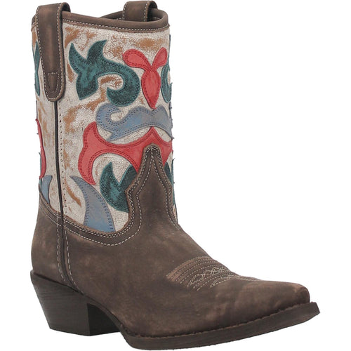 Pard's Western Shop Laredo Brown Jenna Bootie with Multi Colored Tops for Women