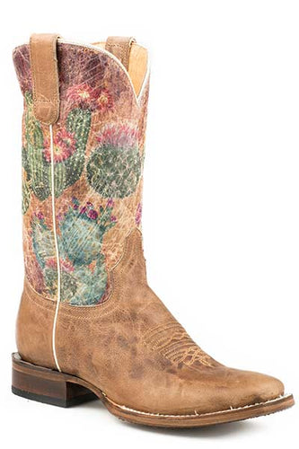 Pard's Western Shop Roper Footwear Waxy Tan Cactus Boots for Women