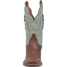 Dan Post Women's Brown/Turquoise Tamra Western Square Toe Boots