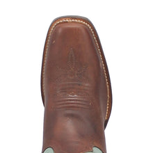 Dan Post Women's Brown/Turquoise Tamra Western Square Toe Boots