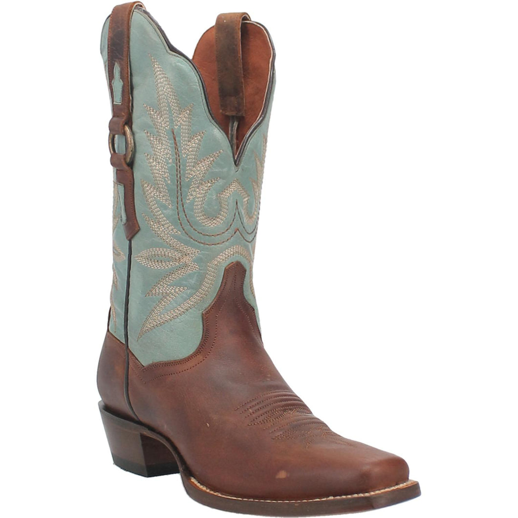 Pard's Western Shop Dan Post Women's Brown/Turquoise Tamra Western Square Toe Boots