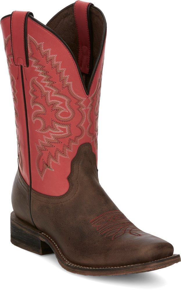 Nocona Heros Collection Brown Cowhide Luisa Broad Square Toe Boots