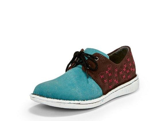 Pard's Western Shop Women's Justin Turquoise Cac-tie Casual Shoes