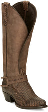 Pard's Western Shop Tony Lama 15" Brown Lottie Snake Print Western Fashion Boots for Women