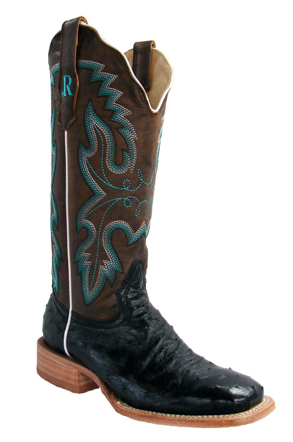 Pard's Western Shop Black Full Quill Ostrich Boots for Women from R. Watson Boots