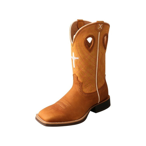 Pard's Western Shop Women's Twisted X Ruff Stock Sand/Peanut Square Toe Boots