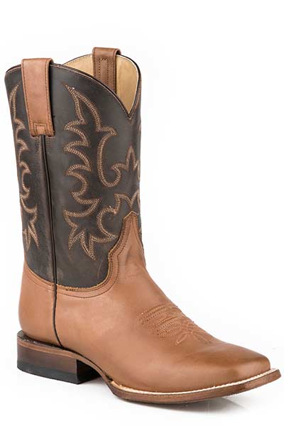 Pard's Western shop Stetson Honey/Cafe Square Toe Western Boots for Men