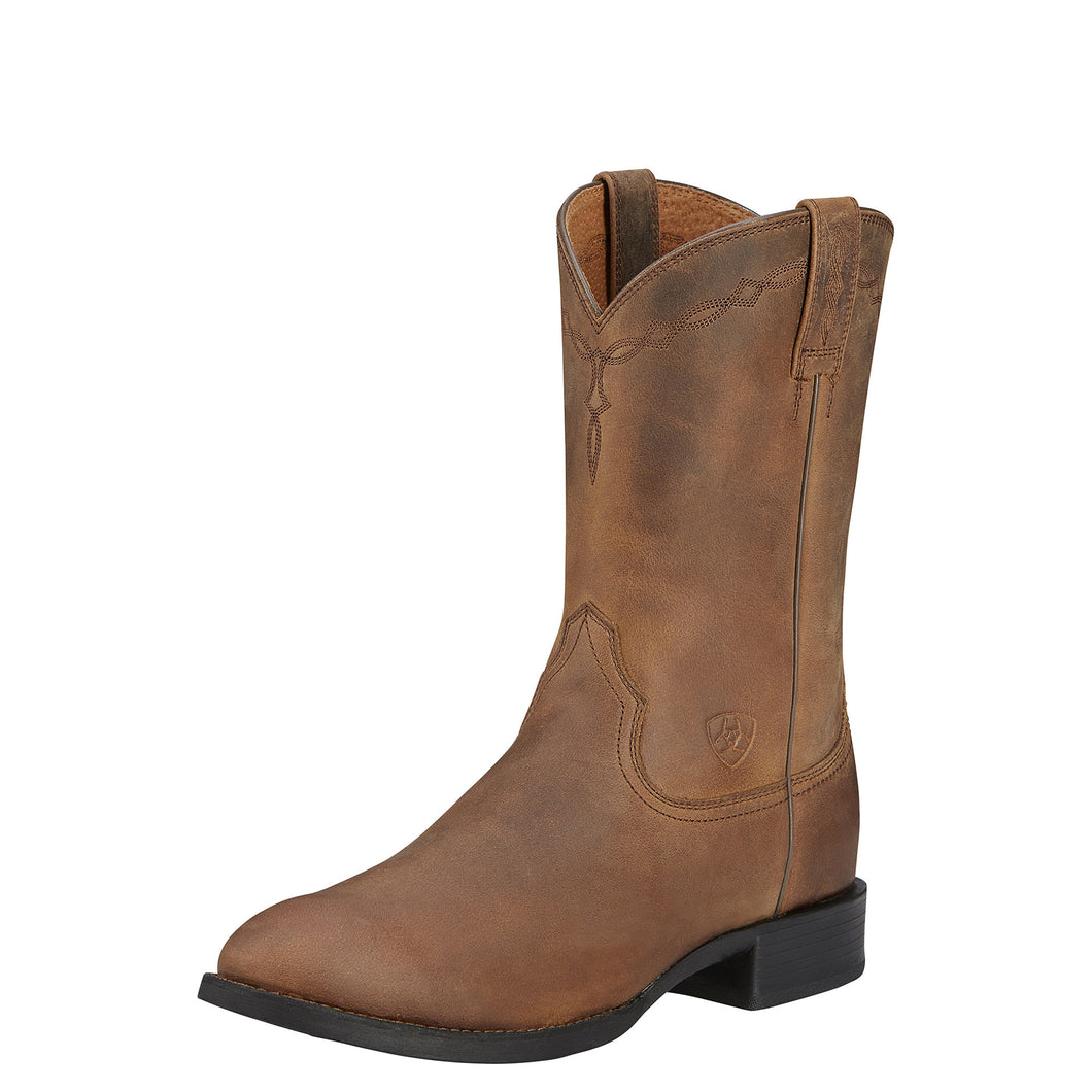 Pard's Western Shop Men's Ariat Distressed Brown Heritage Roper Western Boots