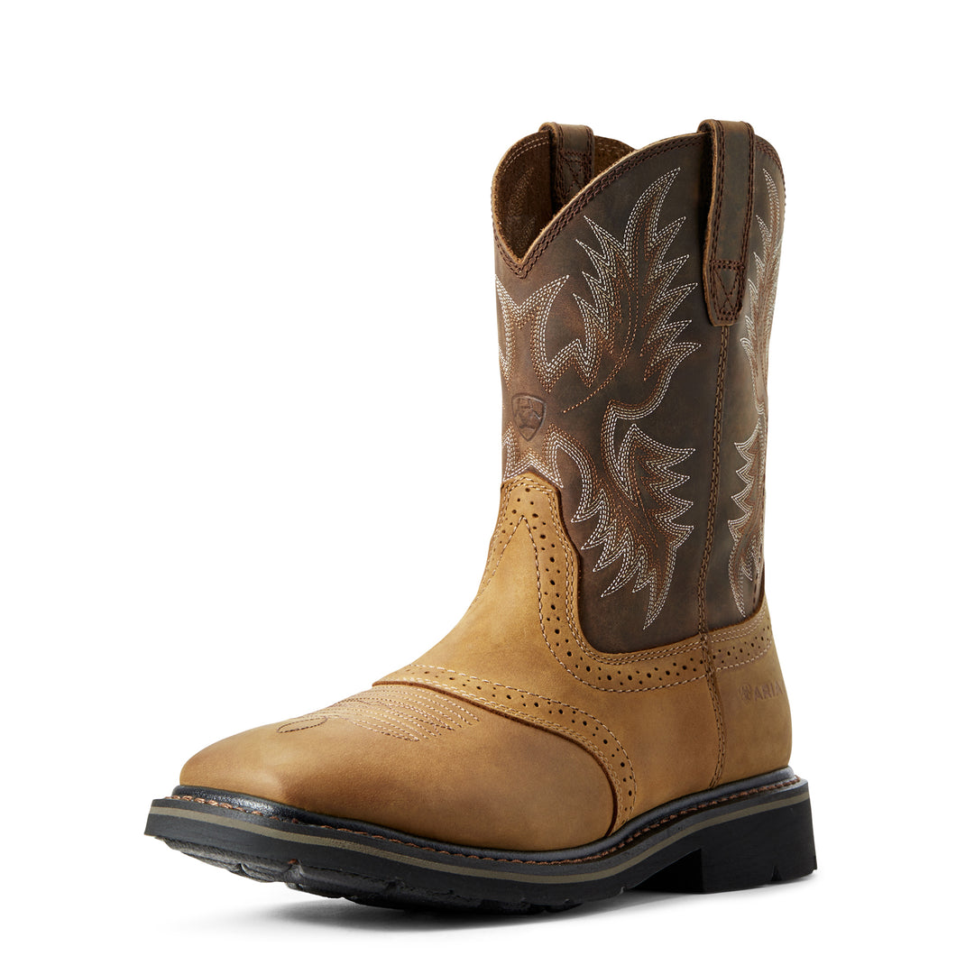 Pard's Western Shop Ariat Aged Bark Sierra Wide Square Toe Work Boots for Men