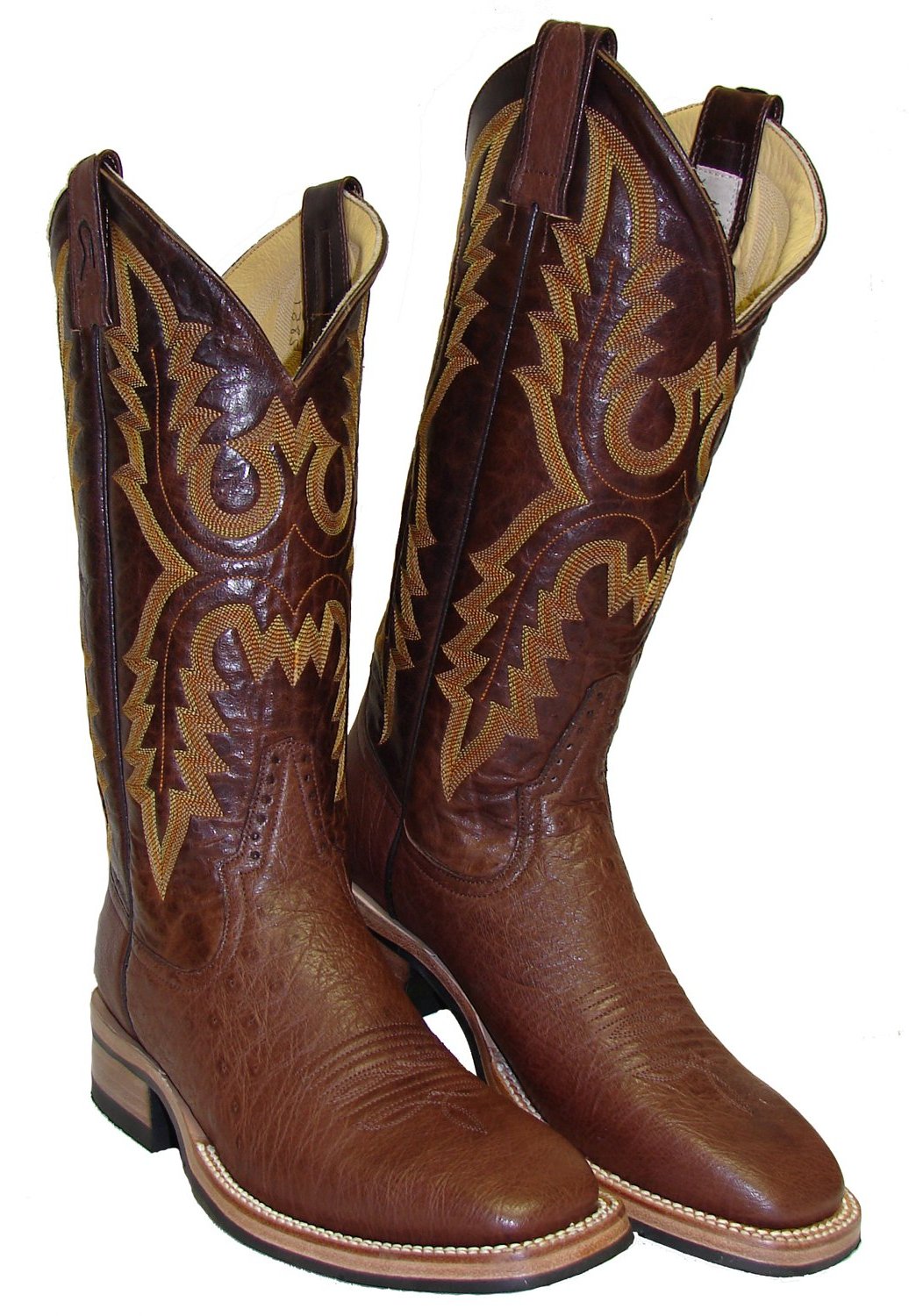 Pard's Western Shop Rod Patrick Tabac Smooth Ostrich Boots with EverSole