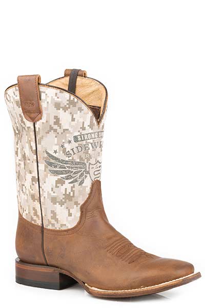 Pard's Western Shop Men's Tan Digital Camo Conceal Carry Sidewinder Boots from Roper Footwear
