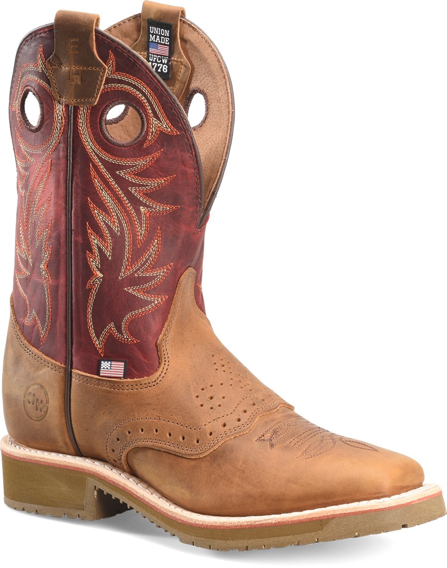 Pard's Western Shop Double H Red/Tan Ryland Boots for Men