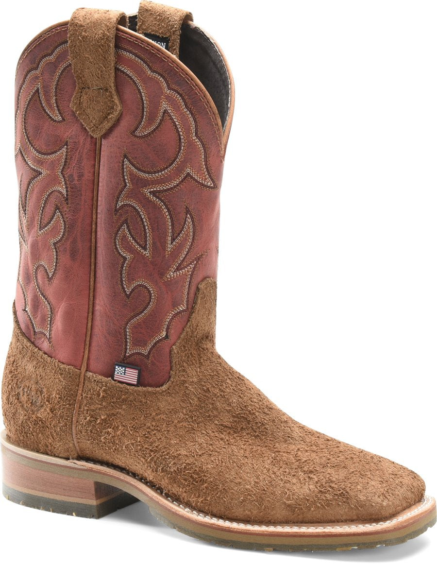 Pard's Western Shop Double H Brown Rough Out Odessa Boots for Men