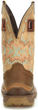Double H Brown Buffalo Print Square Toe Roper Boots