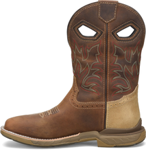 Double H Brown Veil Wide Square Toe Roper Boots for Men