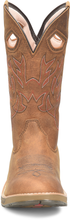 Double H Brown Feudal Round Toe Work Western Boots for Men
