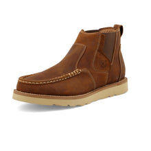 Pard's Western Shop Twisted X Men's 4" Brown Chelsea Wedge Sole Slip-On Boot