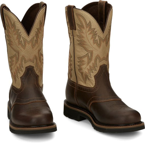 Pard's Western Shop Justin Golden Brown Superintendent Boots for Men