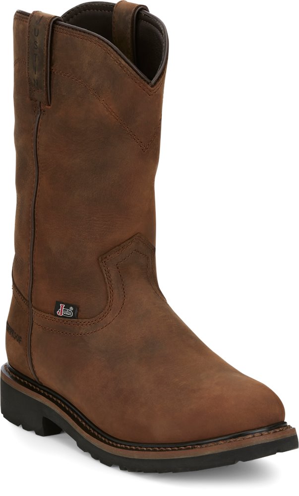 Pard's Western Shop Justin Brown Drywall Work Boots for Men
