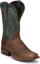Pard's Western Shop Tony Lama 11" Walnut Tapadera Printed Cowhide Boots with Wide Square Toe for Men