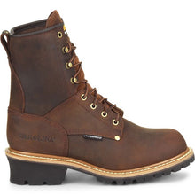 Men's Elm 8" Brown Steel Toe Waterproof Logger Boots from Carolina Boots